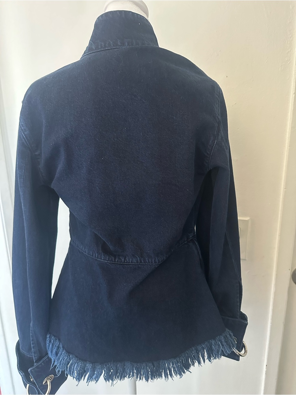 Marques' Almeida Frayed Denim Jacket - O-Ring
Zipper Biker Moto Style S - Picture 7 of 15